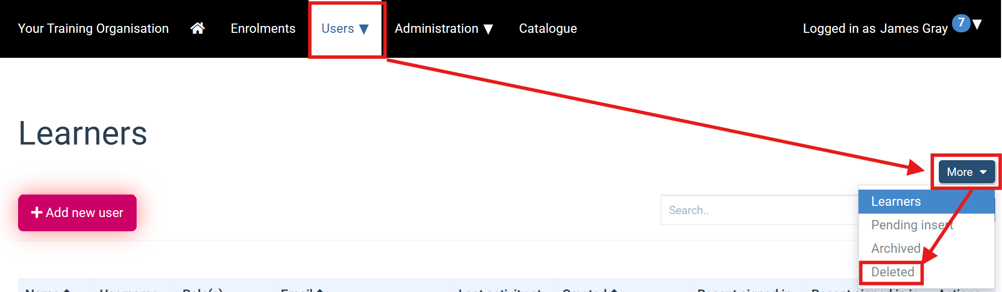Admin toggling to deleted users page.png